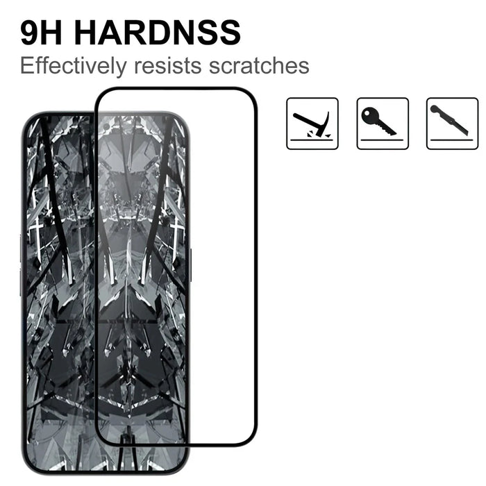 For Nothing Phone (2a) Plus / Phone (2a) AGC Tempered Glass with Black Edge Full Glue Full Coverage Screen Protector - 3