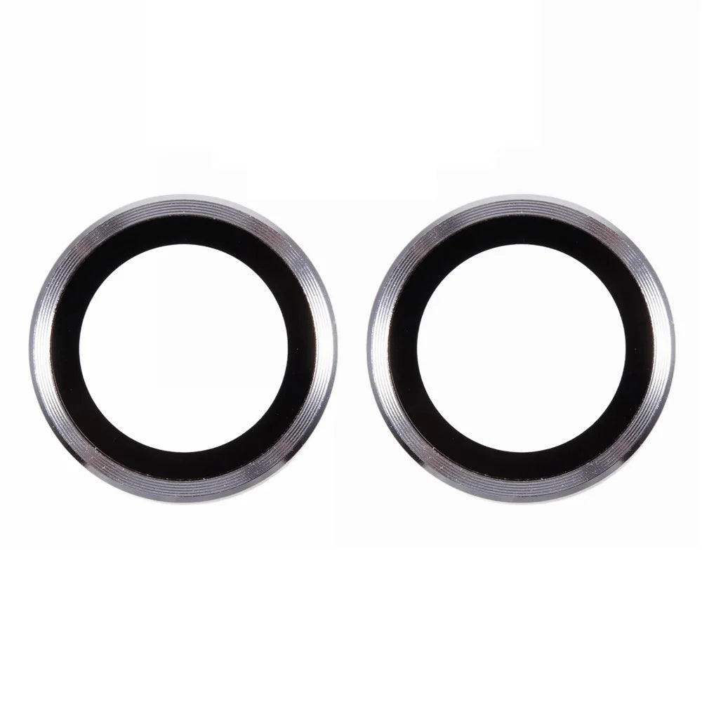 2Pcs / Set For iPhone 16 Plus / 16 Camera Lens Protector Scratch-Resistant Corning Gorilla Glass Lens Film - Silver - 2