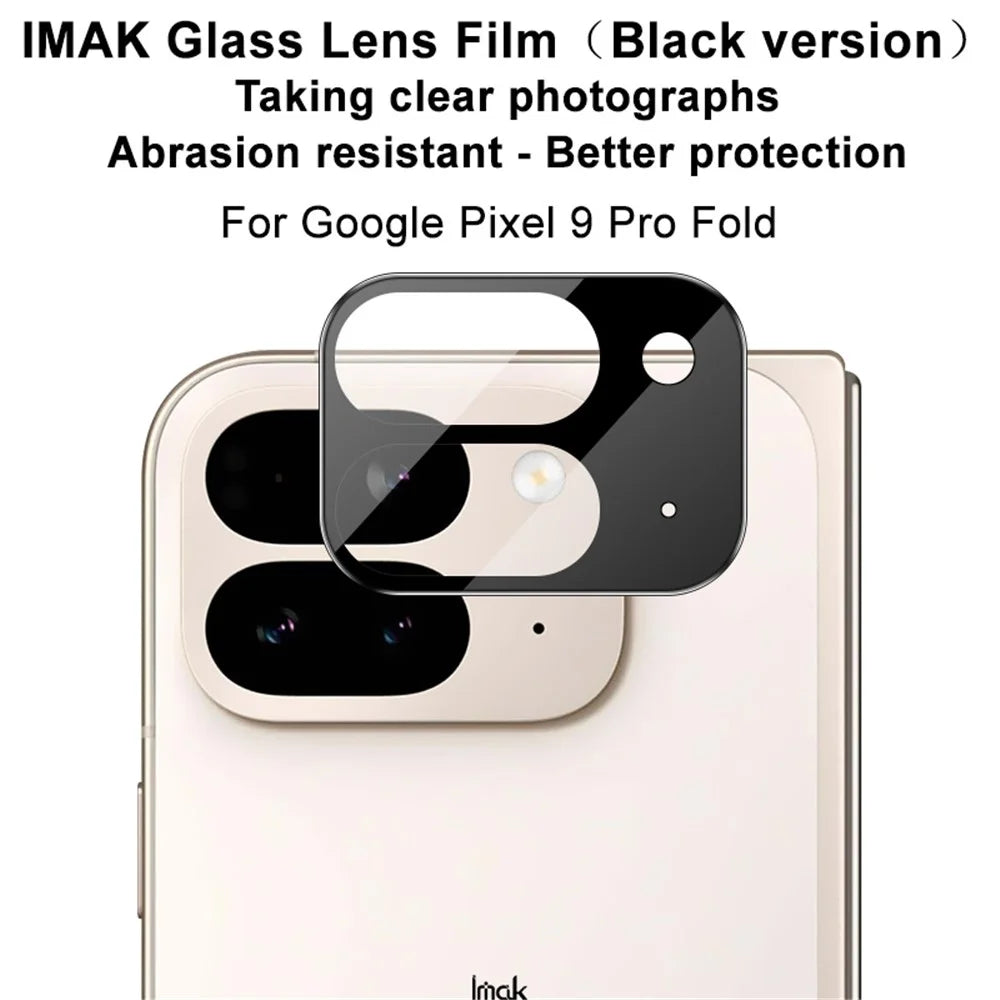 IMAK For Google Pixel 9 Pro Fold 5G Camera Lens Protector Tempered Glass HD Clear Lens Film (Black Version) - 2