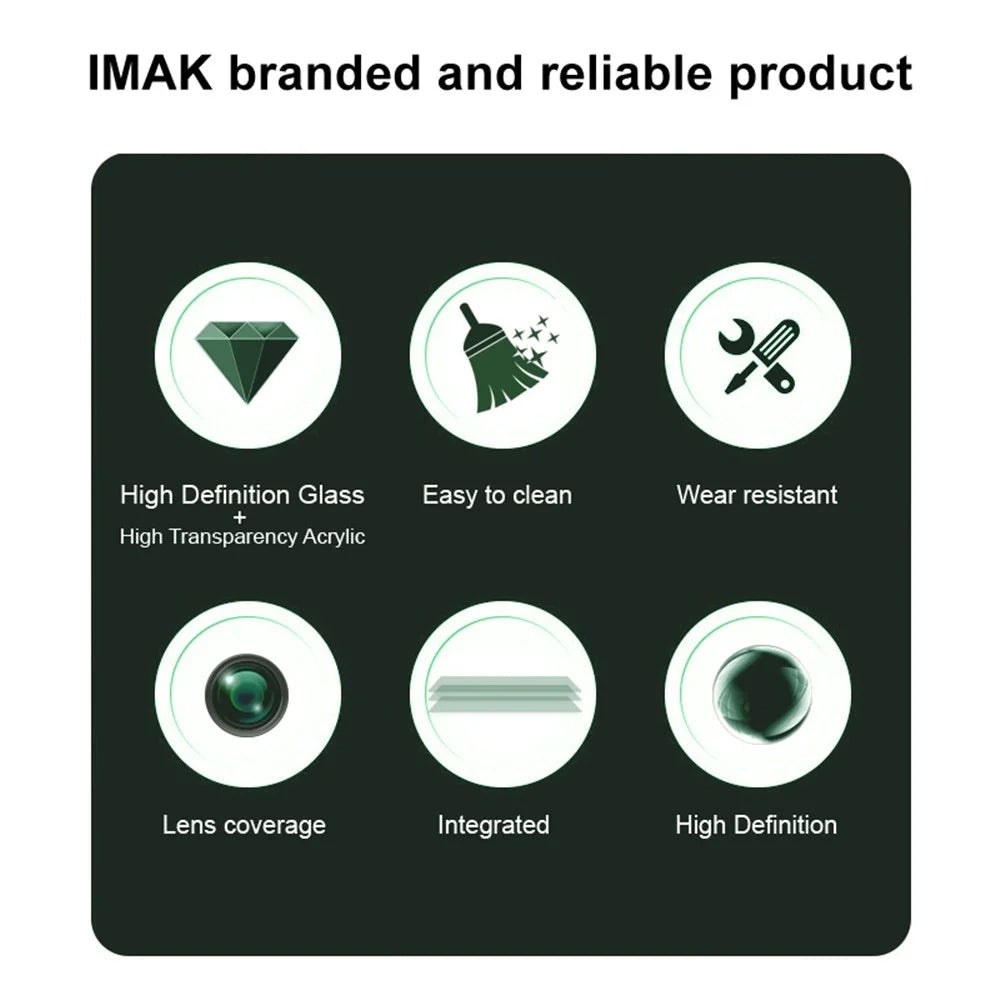 IMAK For Honor X60i 5G Tempered Glass Camera Lens Film+Acrylic Lens Cap - 3