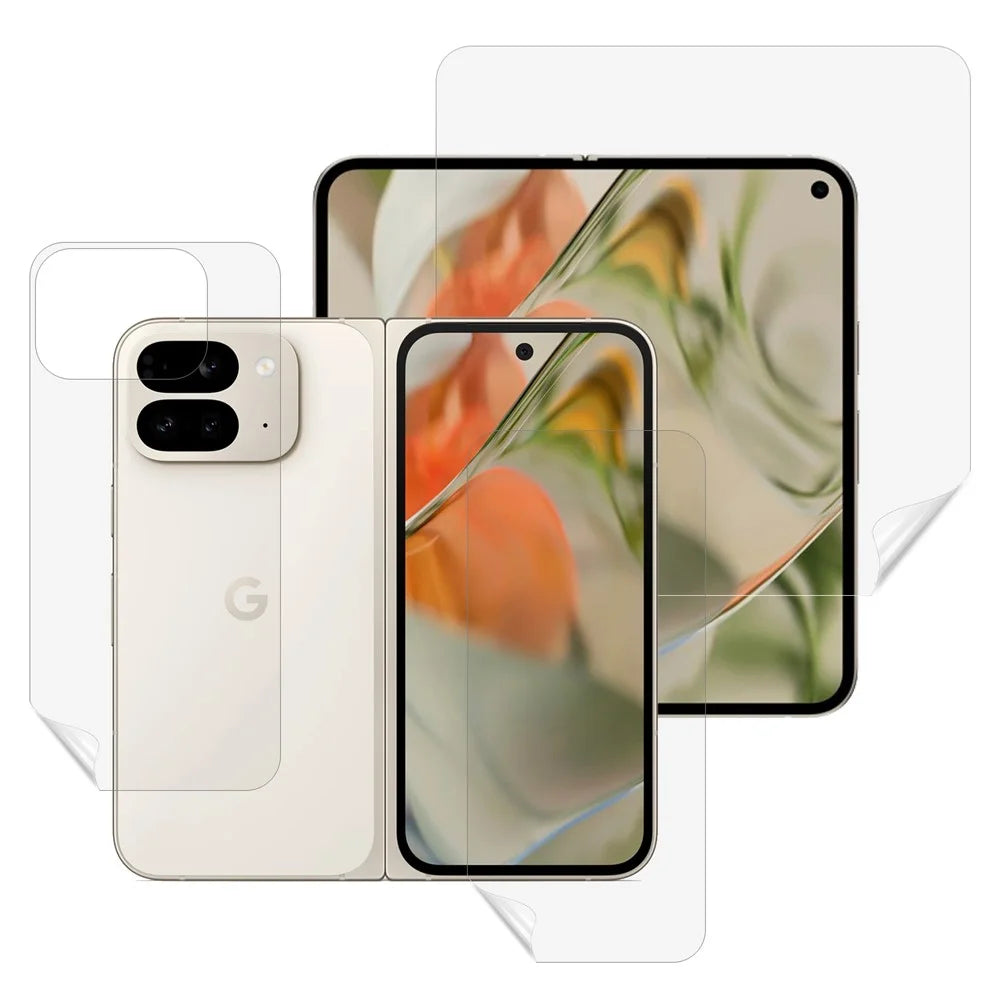 For Google Pixel 9 Pro Fold 5G Screen Protector Set, Front + Back Full Cover TPU+PET Hydrogel Film - 1