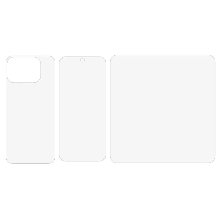 For Google Pixel 9 Pro Fold 5G Screen Protector Set, Front + Back Full Cover TPU+PET Hydrogel Film - 2