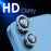NORTHJO For iPhone 16 / 16 Plus Lens Protector Rhinestone Ring Tempered Glass Lens Film - Blue - 4