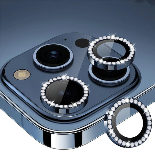 ENKAY HAT PRINCE 1 Set For iPhone 16 Pro / 16 Pro Max Camera Lens Protector Tempered Glass+Aluminum Alloy Lens Film - Dark Blue - 1