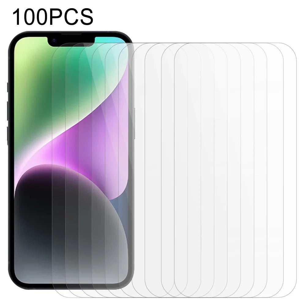 100Pcs For iPhone 16 Pro Max Tempered Glass 0.25 Arc Edges Thick Glue HD Film Screen Protector - 1