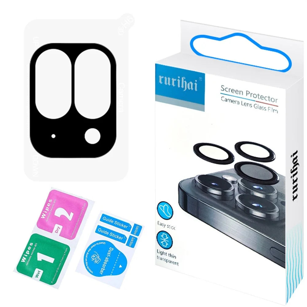 RURIHAI For Google Pixel 9 Pro Fold 5G Camera Lens Protector HD Clear Lens Film Silk Printing Edge - 5