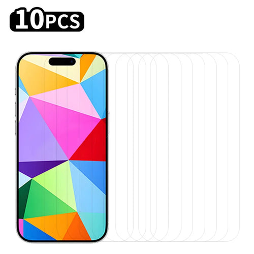 RURIHAI 10Pcs For iPhone 16 Pro Max Screen Protector Anti-Scratch HD Clear 0.26mm 2.5D - 1