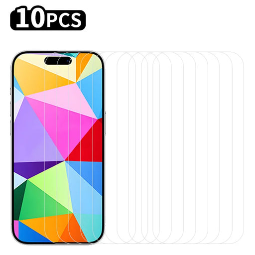 RURIHAI 10Pcs For iPhone 16 Plus Screen Protector Anti-Scratch HD Clear 0.26mm 2.5D - 1