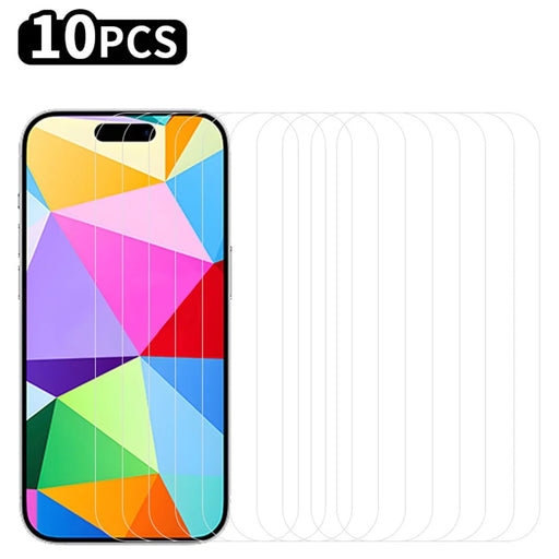RURIHAI 10Pcs For iPhone 16 Screen Protector Anti-Scratch HD Clear 0.26mm 2.5D - 1