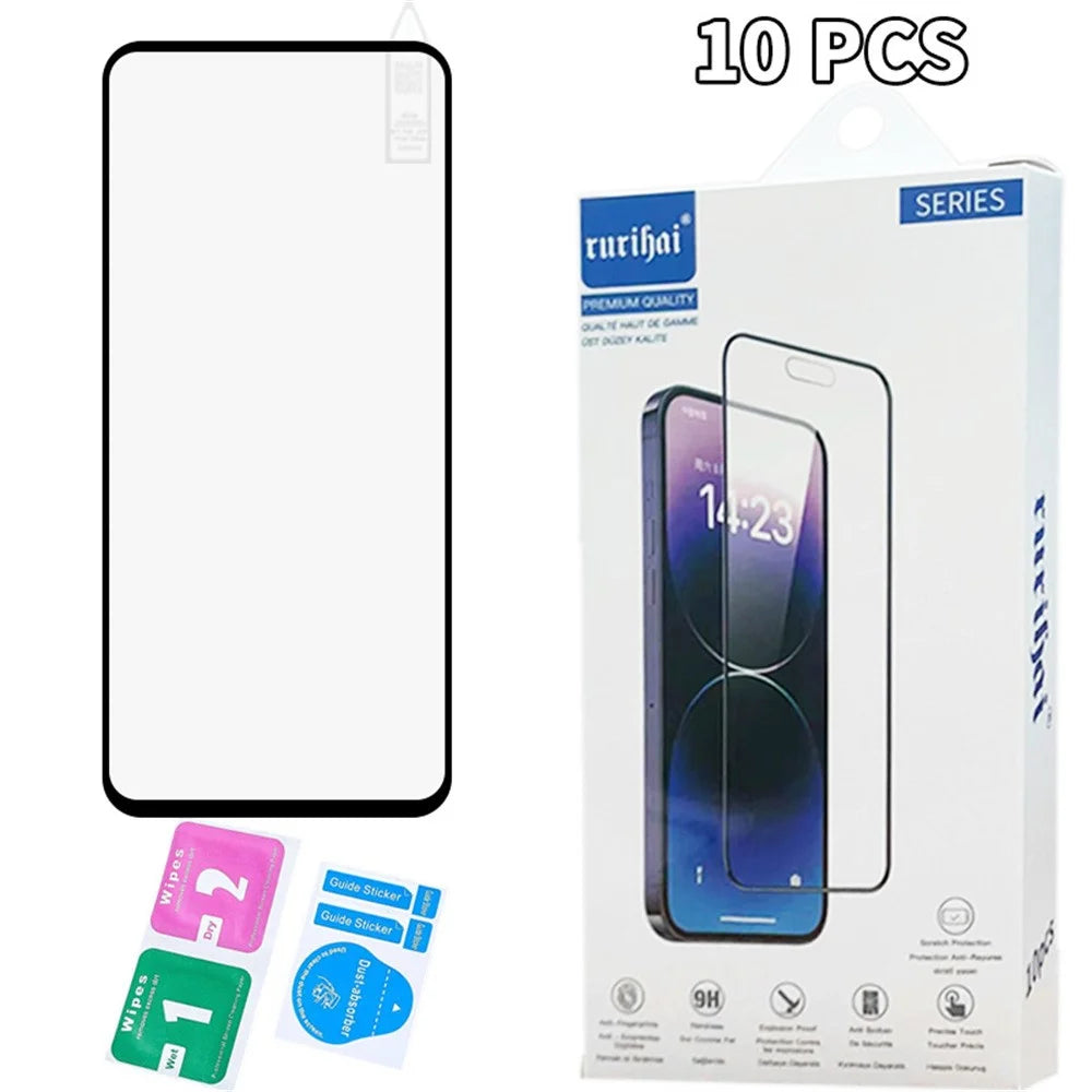 RURIHAI 10Pcs For Oppo A80 5G High Aluminium-Silicon Glass Film 0.26mm 2.5D Secondary Hardening Screen Protector - 6