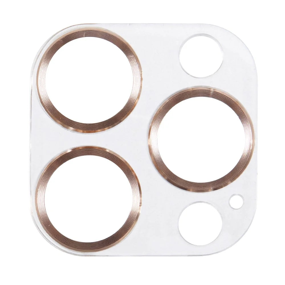 For iPhone 16 Pro / 16 Pro Max Camera Lens Protector CD Veins Integrated Tempered Glass Lens Film - Gold - 2