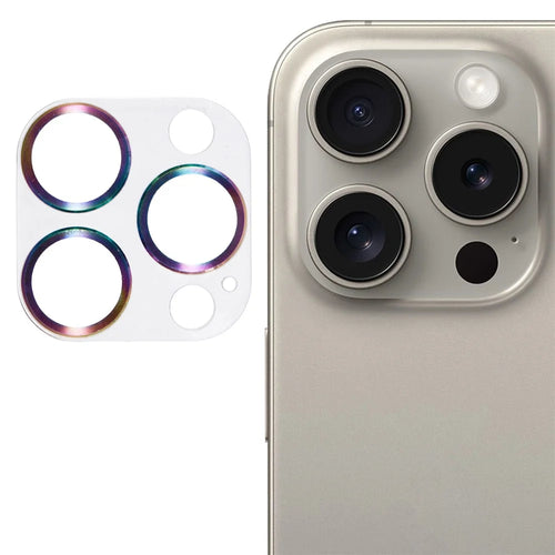 For iPhone 16 Pro / 16 Pro Max Camera Lens Protector Glitter Tempered Glass Lens Film, Multi-Color - 1