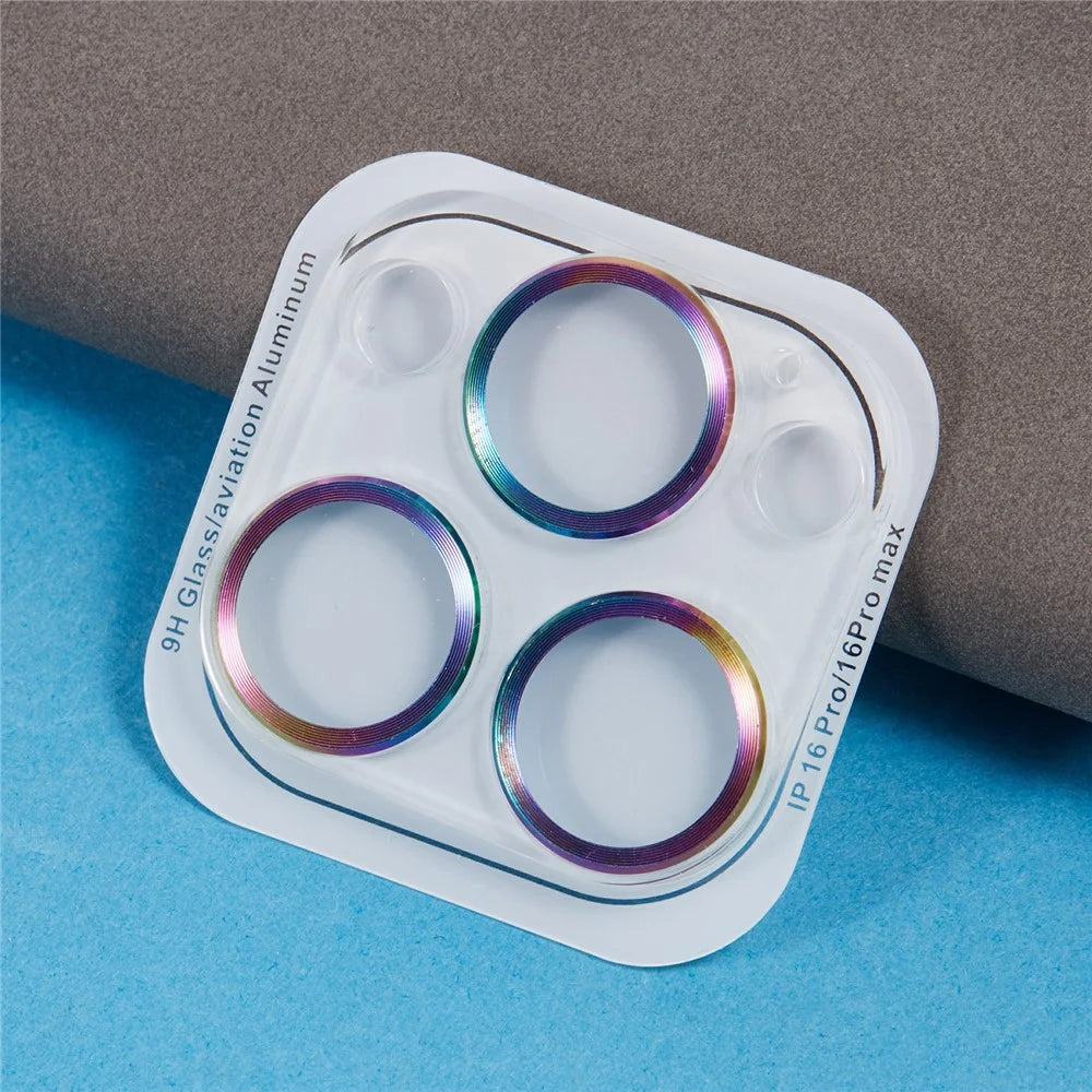 For iPhone 16 Pro / 16 Pro Max Camera Lens Protector Glitter Tempered Glass Lens Film, Multi-Color - 3