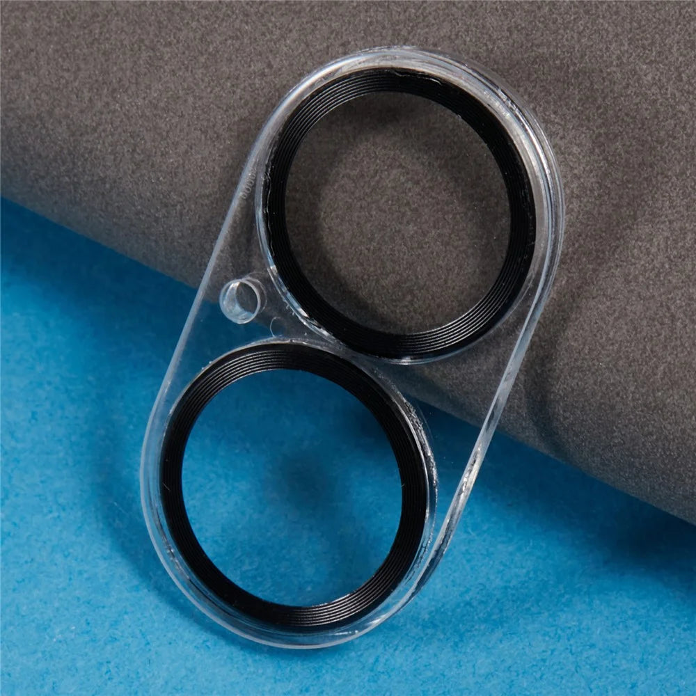 For iPhone 16 / 16 Plus Camera Lens Protector CD Veins Integrated Tempered Glass Lens Film - Black - 4
