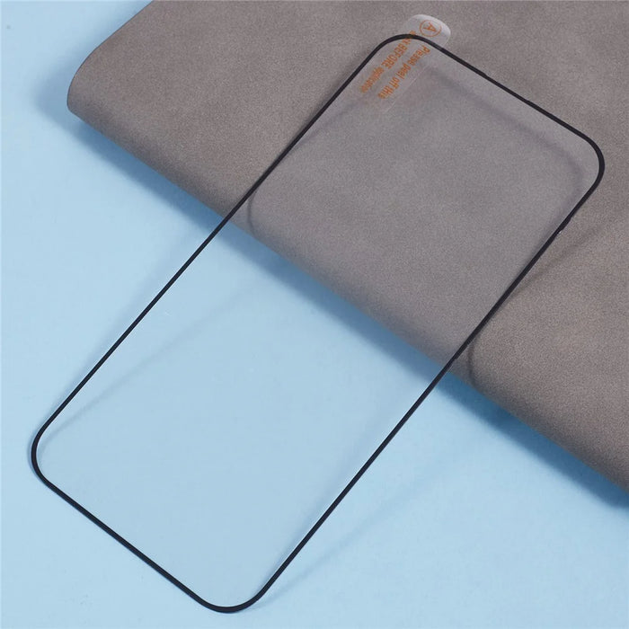 For iPhone 16 Plus / 15 Plus Tempered Glass Electroplating Anti-Fingerprint Silk Printing Full Glue Screen Protector - 3