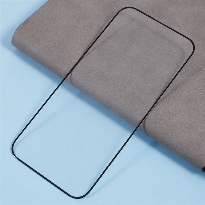 For iPhone 16 Plus / 15 Plus Tempered Glass Electroplating Anti-Fingerprint Silk Printing Full Glue Screen Protector - 4