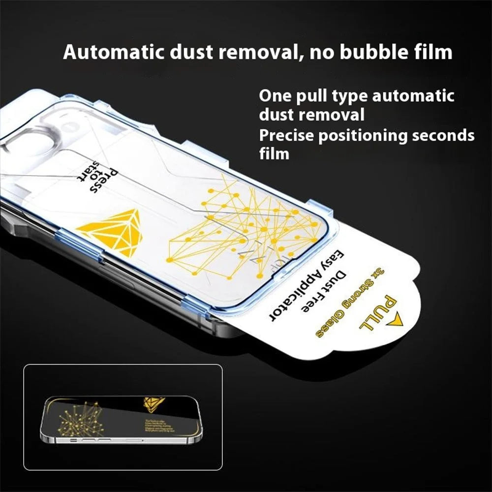 MOCOLO 50Pcs For iPhone 16 Pro Max Screen Protector Silk Printing Tempered Glass Film with Easy Installation Tool - Black - 3