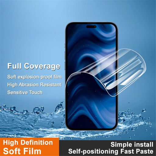 IMAK Hydrogel Film 4th Gen for iPhone 16 Pro Max Full Screen Protector Ultra Clear Soft TPU Film - 2