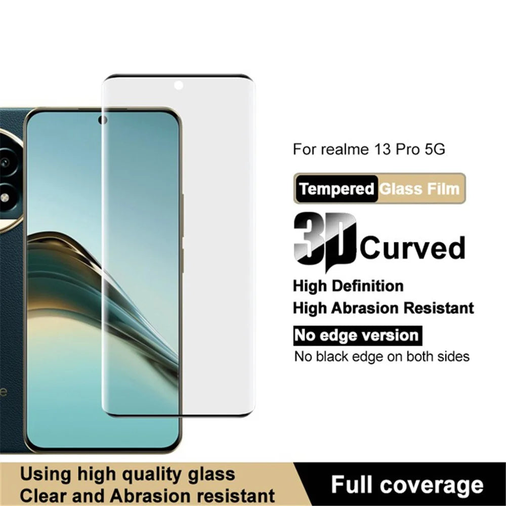 IMAK For Realme 13 Pro 5G (Global) / 13 Pro+ 5G (Global) 3D Curved Tempered Glass Full Screen Protector (No Edge Version) - 3