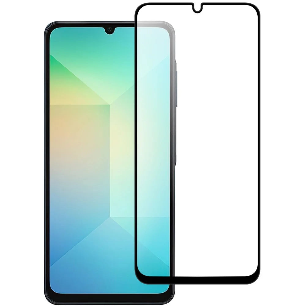 For Samsung Galaxy A06 4G / A06 5G AGC Tempered Glass with Black Edge Full Glue Full Coverage Screen Protector - 1