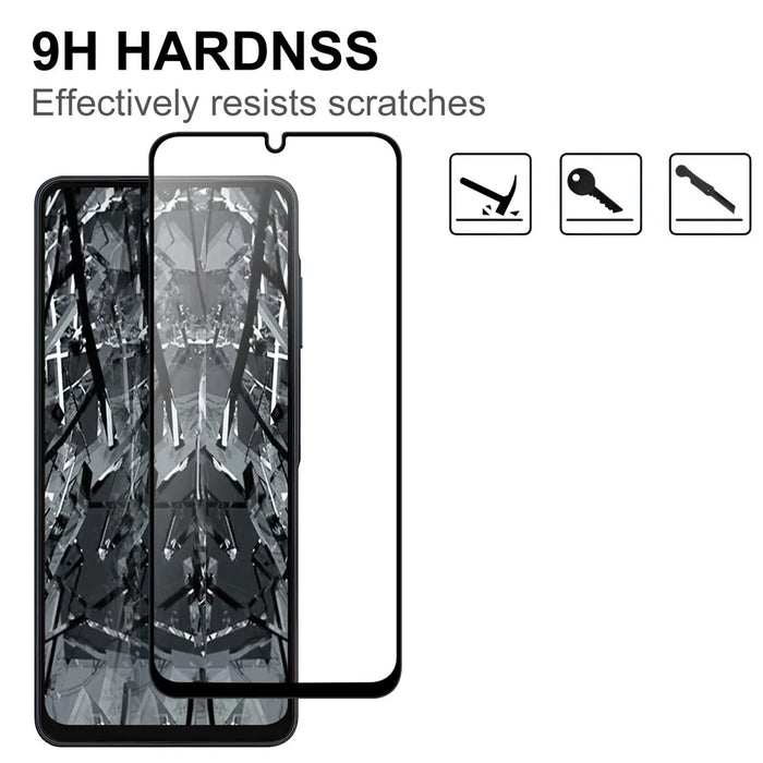 For Samsung Galaxy A06 4G / A06 5G AGC Tempered Glass with Black Edge Full Glue Full Coverage Screen Protector - 3