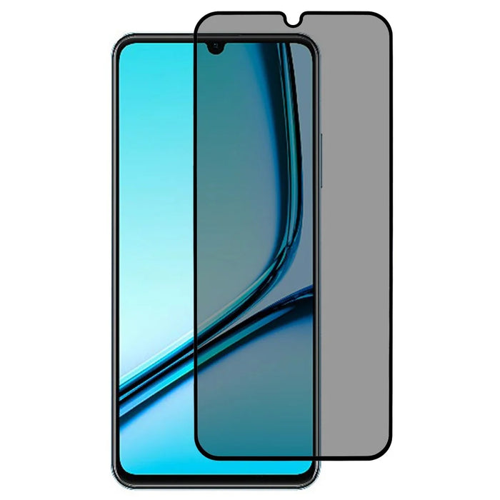 For Realme Note 50 4G Anti-Peep Full Covering Screen Protector Silk Printing Tempered Glass Film - 1