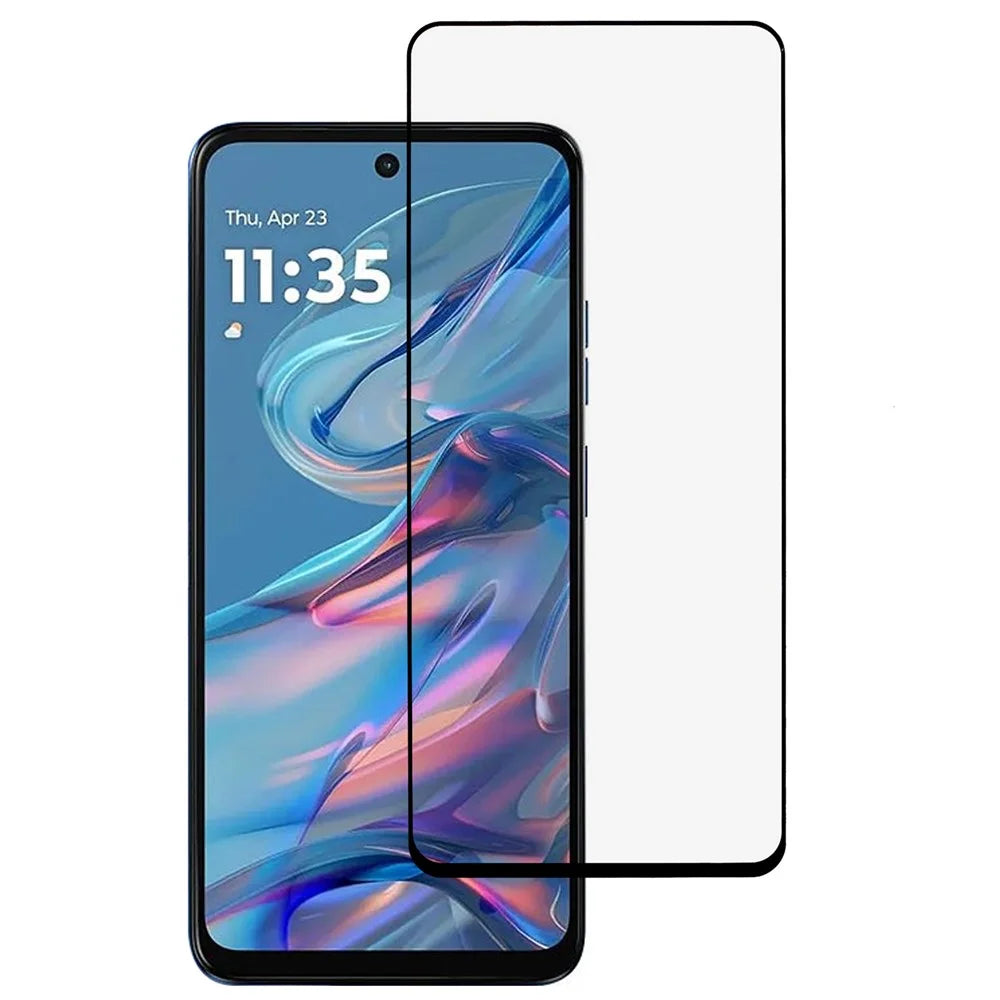 For Motorola Moto G45 5G Tempered Glass Screen Protector Full Glue Silk Printing Screen Film - 1