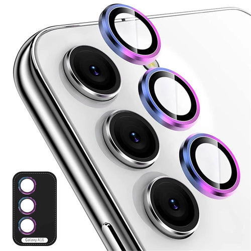 ENKAY HAT PRINCE For Samsung Galaxy A16 5G / A16 4G Camera Lens Protector  Metal Ring Lens Film - Colorful - 1