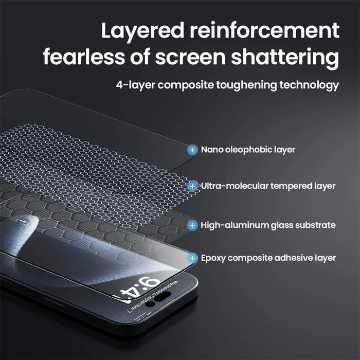 NILLKIN CP+PRO For iPhone 16 Pro Screen Protector AGC Glass Film Ultra Clear - 7