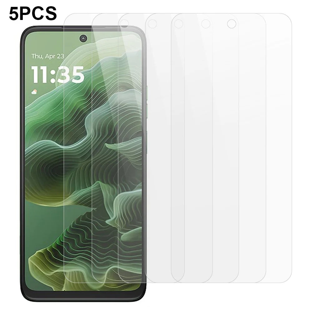 5Pcs For Motorola Moto G35 5G Screen Protector 0.3mm 2.5D Tempered Glass Clear Film - 1