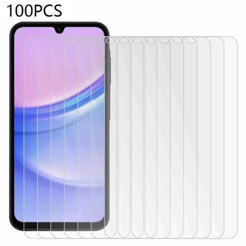 100Pcs for Samsung Galaxy F16 5G / M16 5G / A16 5G / A16 4G Screen Protector Anti-Scratch Tempered Glass Film (No Package, with Wipes Set, Dust-absorber, Guide Sticker) - 1