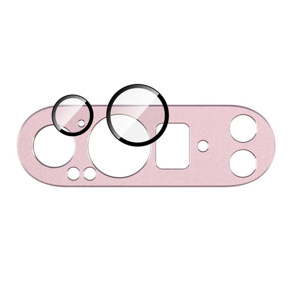 IMAK For Google Pixel 9 Pro Camera Lens Film Metal Lens Cap+Tempered Glass Lens Protector - Pink - 4