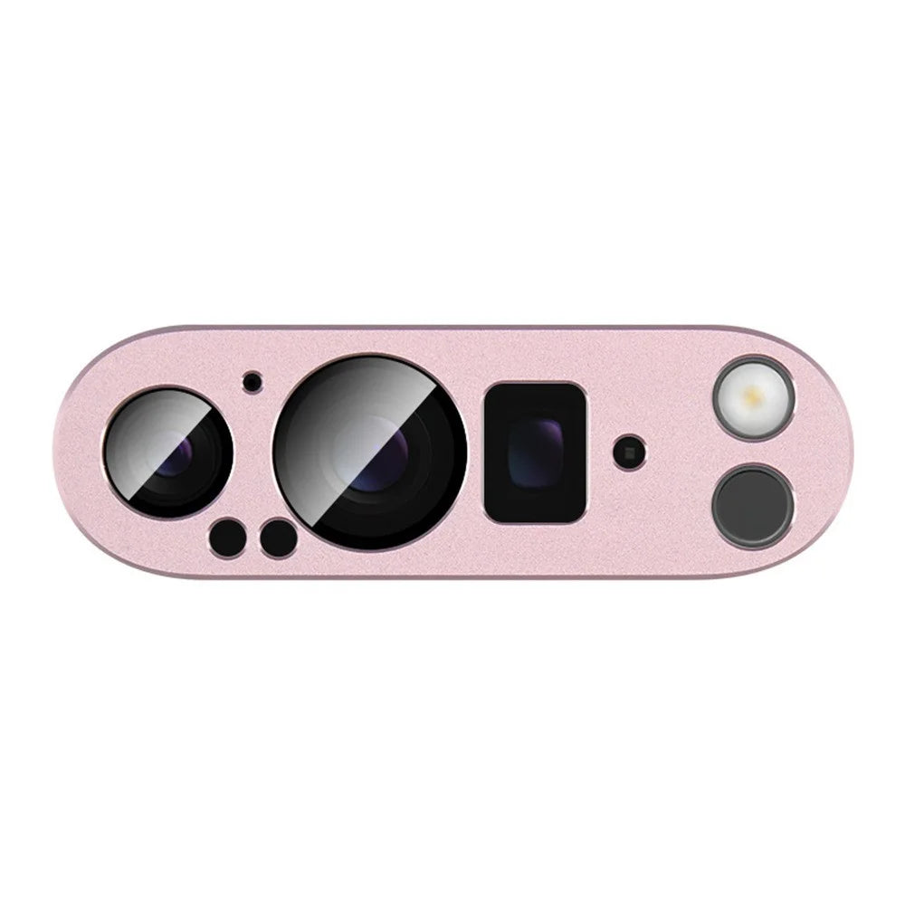 IMAK For Google Pixel 9 Pro Camera Lens Film Metal Lens Cap+Tempered Glass Lens Protector - Pink - 5
