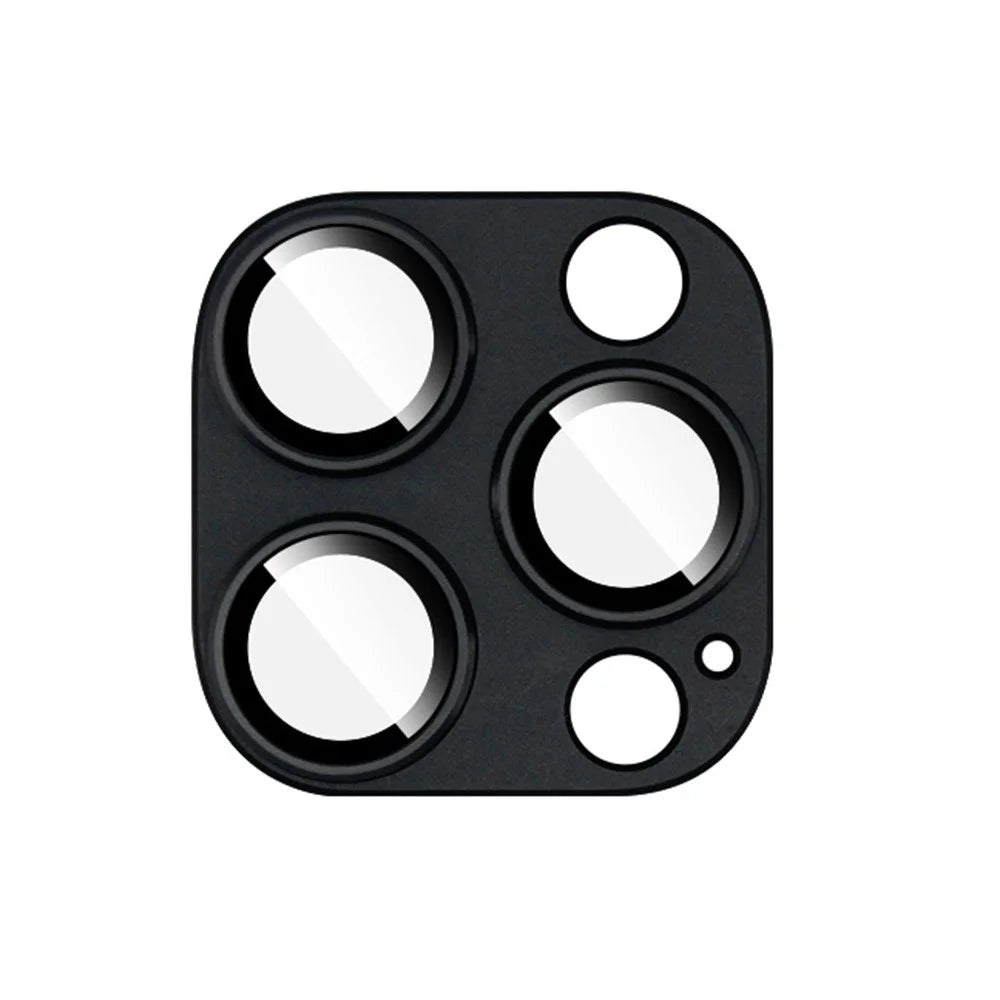 IMAK For iPhone 16 Pro Max / 16 Pro Camera Lens Film Metal Lens Cap+Tempered Glass Lens Protector - Black - 2