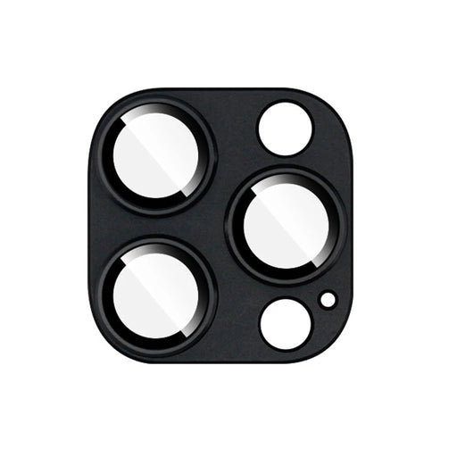 IMAK For iPhone 16 Pro Max / 16 Pro Camera Lens Film Metal Lens Cap+Tempered Glass Lens Protector - Black - 2