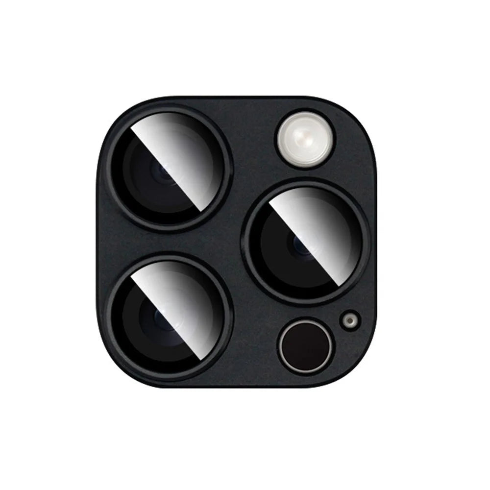 IMAK For iPhone 16 Pro Max / 16 Pro Camera Lens Film Metal Lens Cap+Tempered Glass Lens Protector - Black - 5
