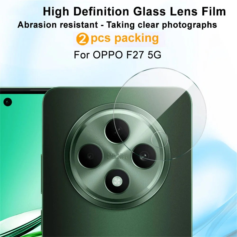 IMAK 2Pcs / Set for Oppo F27 5G Camera Lens Protector Ultra Clear Tempered Glass Lens Film - 2