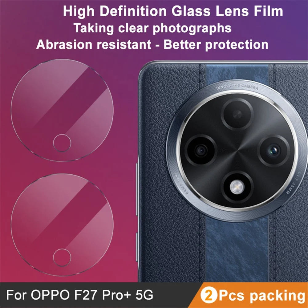 IMAK 2Pcs / Set for Oppo F27 Pro+ 5G / F27 Pro 5G Camera Lens Protector Ultra Clear Tempered Glass Lens Film - 2