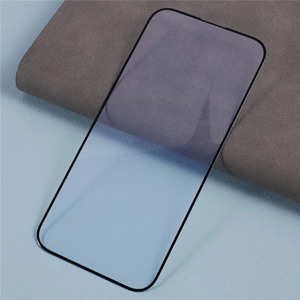 For iPhone 16 Plus / 15 Plus Tempered Glass Screen Protector Anti-Blue-Ray Screen Film Black Edge Silk Printing Clear Phone Film - 4