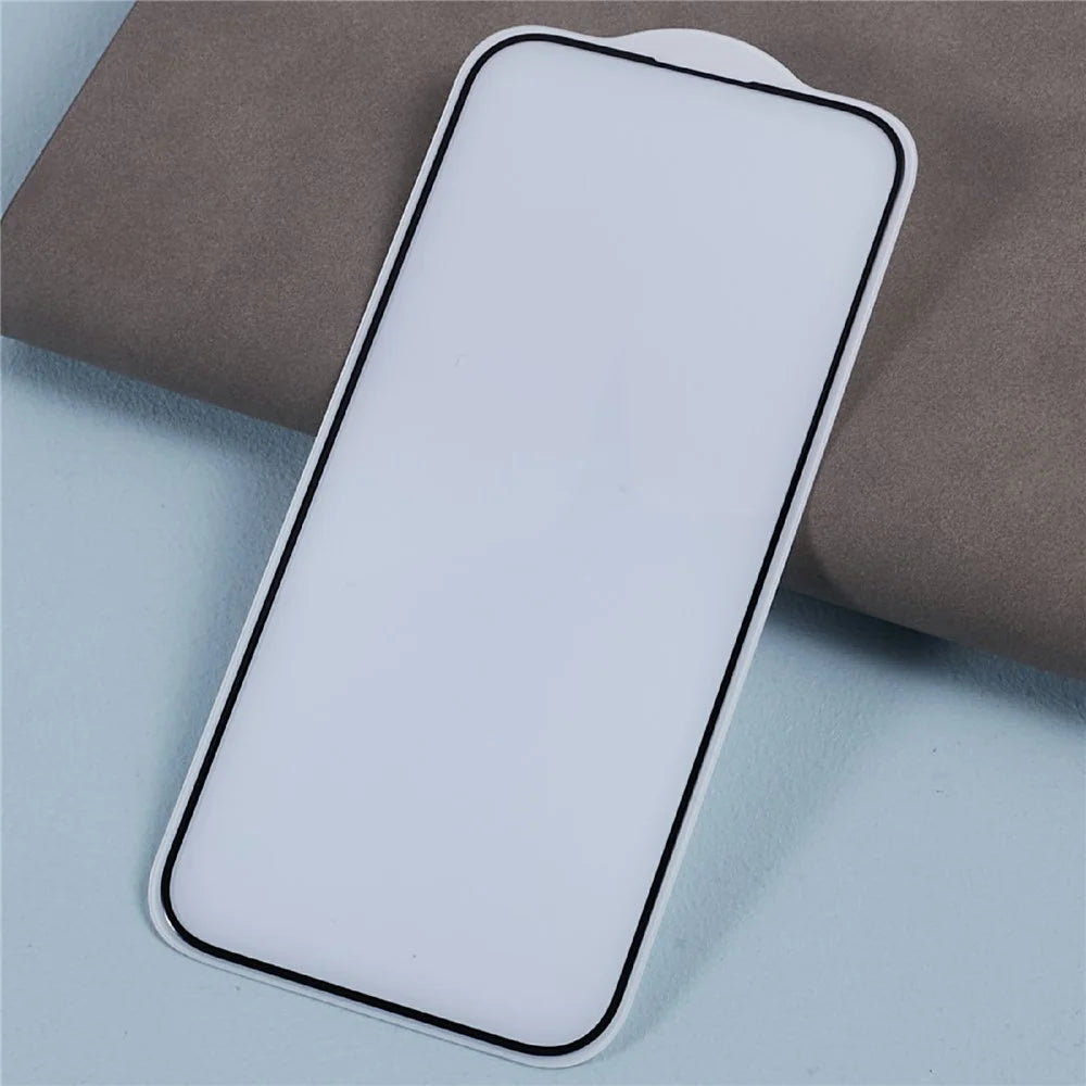 For iPhone 16 Tempered Glass Screen Protector Anti-Blue-Ray Screen Film Black Edge Silk Printing Clear Phone Film - 3