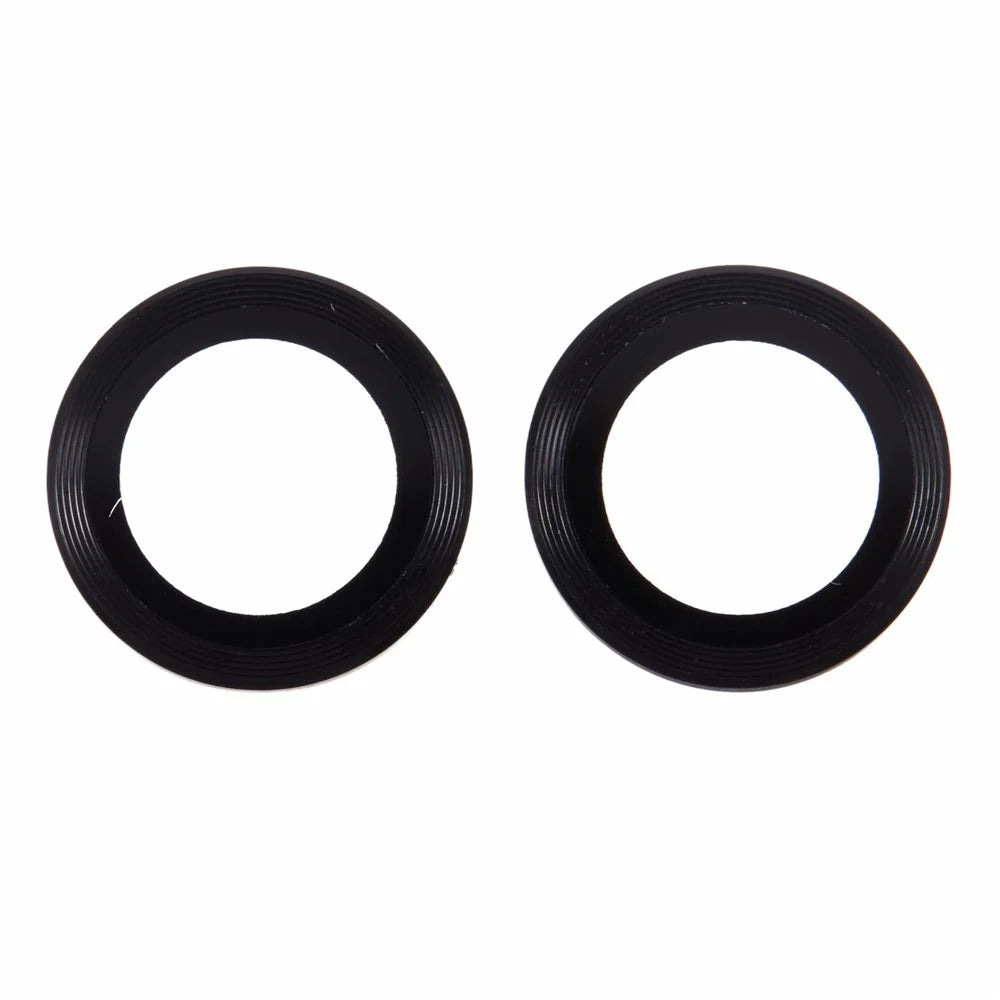 For iPhone 16 / 16 Plus Camera Lens Protector CD Veins Metal Ring Tempered Glass Film - Black - 2