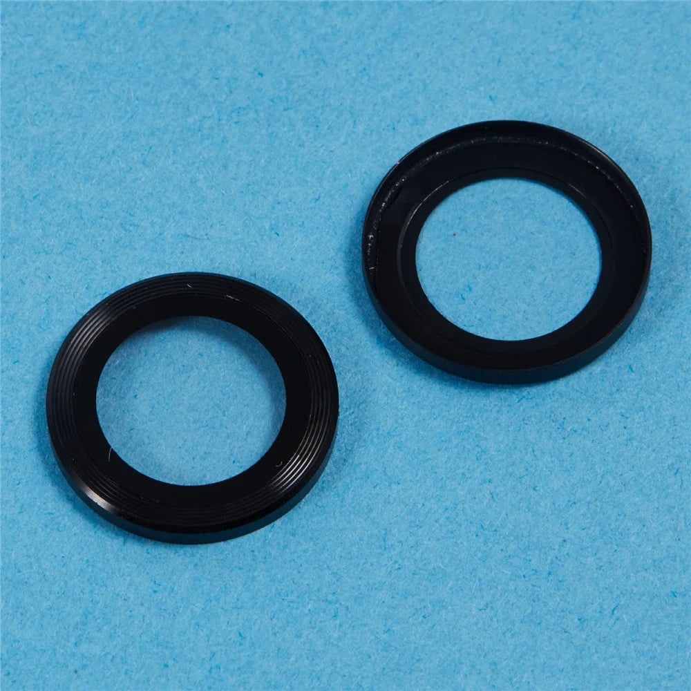 For iPhone 16 / 16 Plus Camera Lens Protector CD Veins Metal Ring Tempered Glass Film - Black - 4