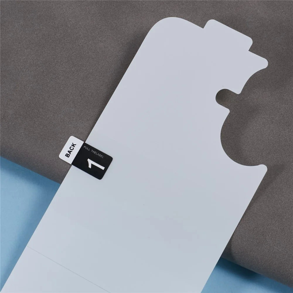 For iPhone 16 Back Screen Protector Hydrogel HD Clear TPU + PET Phone Back Cover Film - 4