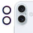For iPhone 16 Plus / 16 Camera Lens Protector Metal Ring Tempered Glass Film - Multi-Color - 1