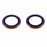 For iPhone 16 Plus / 16 Camera Lens Protector Metal Ring Tempered Glass Film - Multi-Color - 3