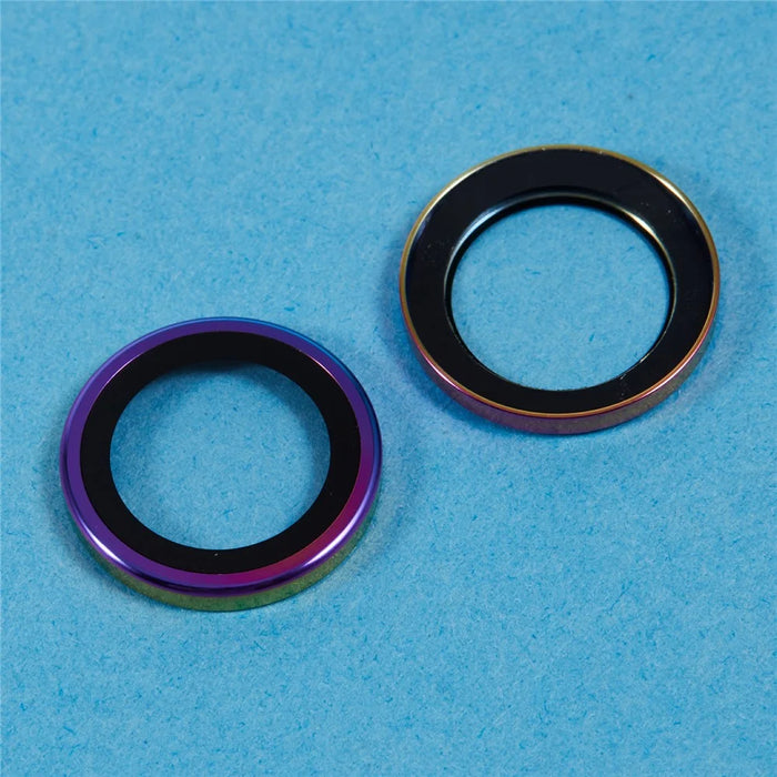 For iPhone 16 Plus / 16 Camera Lens Protector Metal Ring Tempered Glass Film - Multi-Color - 4