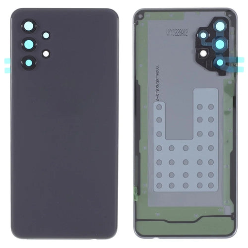 For Samsung Galaxy A32 5G A326 Battery Housing with Adhesive Sticker + Camera Lens Cover (Without Logo) - Black - 1