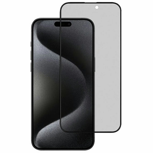 KZDOO For iPhone 15 Pro Anti-Peep Tempered Glass Screen Protector Full Glue Silk Printing Screen Film - 1