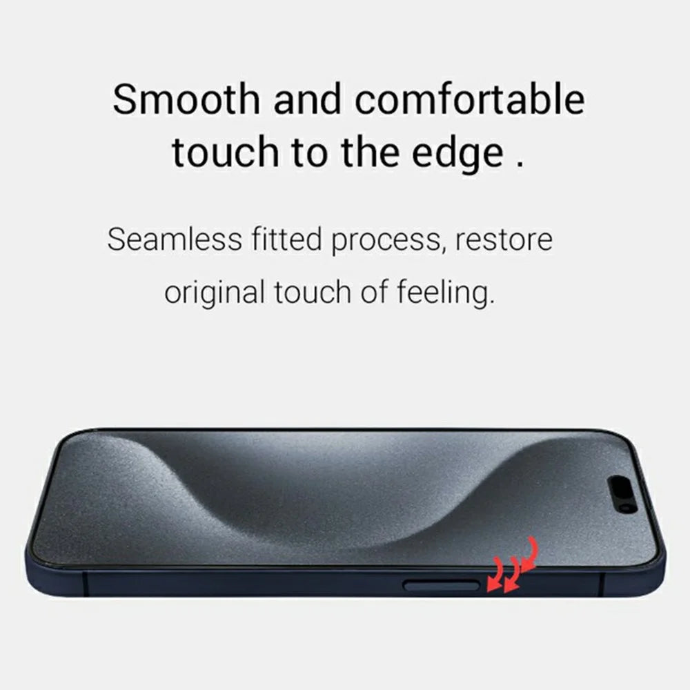 KZDOO For iPhone 16 Plus / 15 Plus / 14 Pro Max AG Matte Screen Protector Anti-Fingerprint Tempered Glass Film Anti-Glare Full Glue Silk Printing - 4