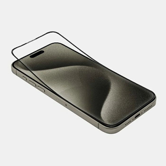 KZDOO For iPhone 16  /  15  /  14 Pro Anti-Dust Clear Screen Protector 3D Curved AB Glue Tempered Glass Film - 7